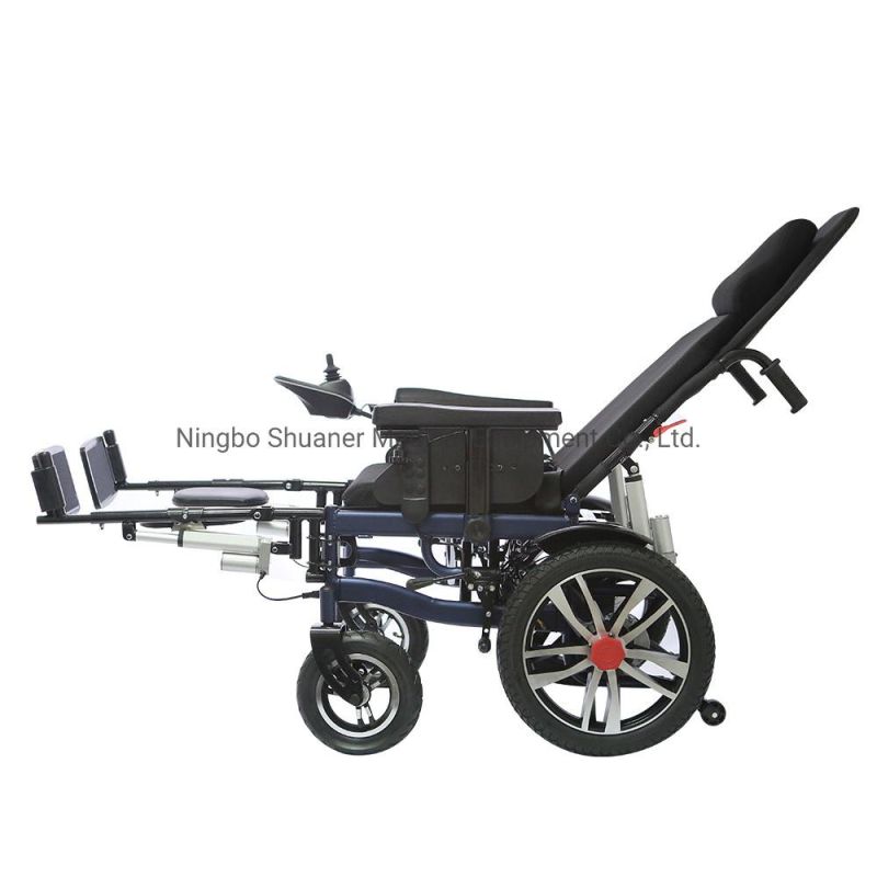 Hospital Equipment Home Care Lightweight Folding Electric Power Wheelchair for Disabled People