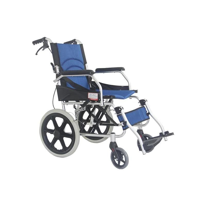 Mn-Ly002 Folding Basic Manual Aluminum Steel Wheelchair for Elderly Disabled