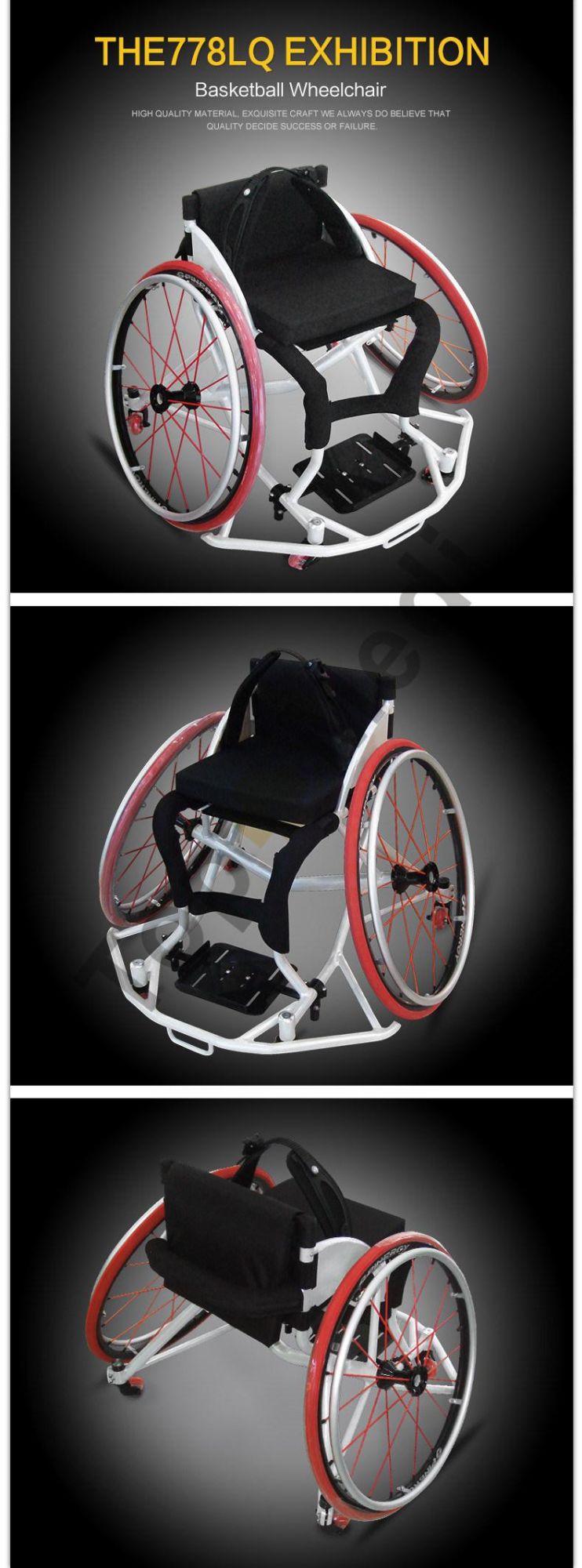 Rehabilitation Therapy Supplier Training Aluminum Basketball Active Leisure Sport Wheelchair for Disabled