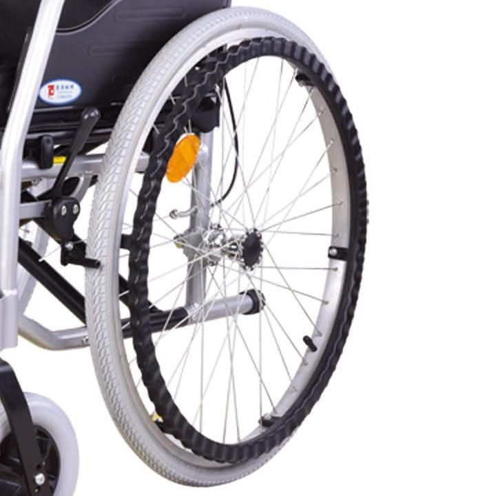 China Factory Cheapest Price Nylon Cloth Black Color Steel Frame Manual Wheelchair