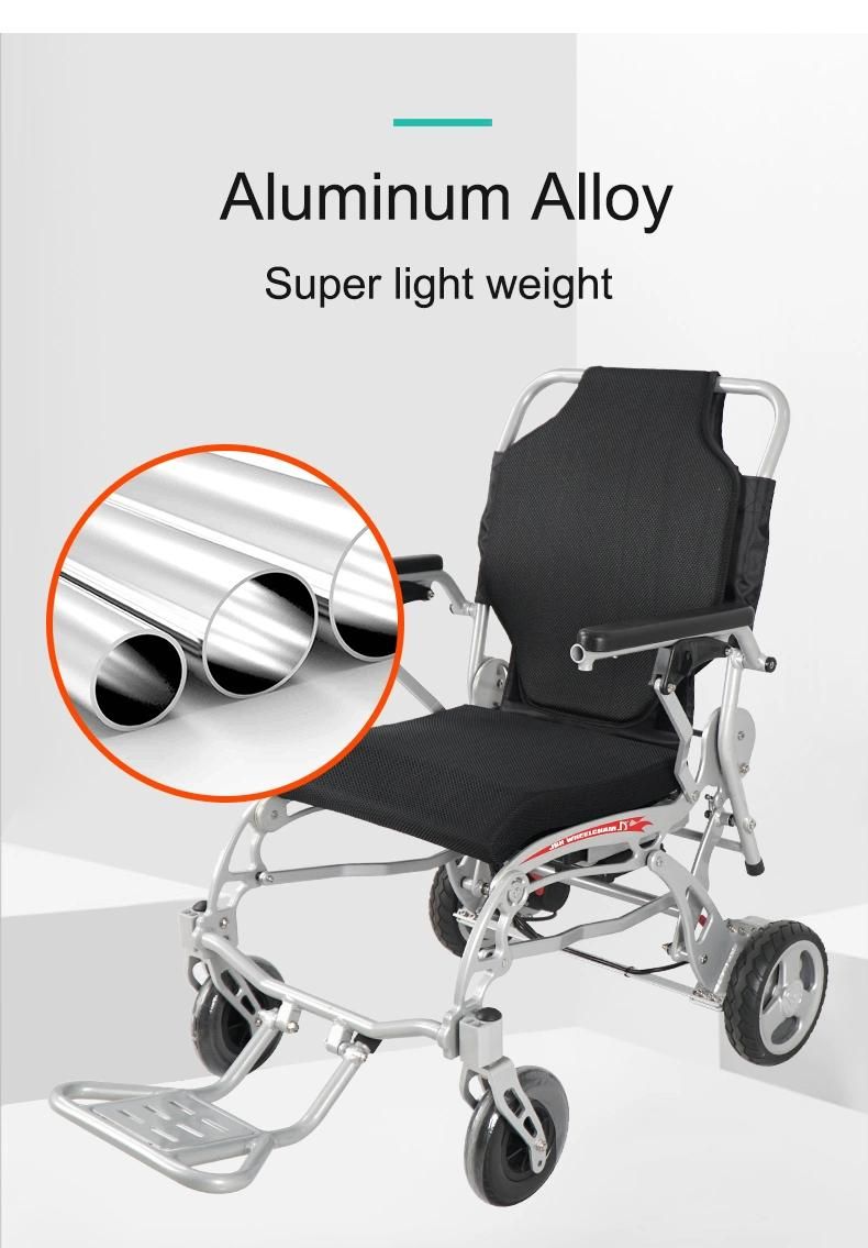 CE & FDA Aluminum Alloy Light Folding Electric Power Wheelchair for The Elderly