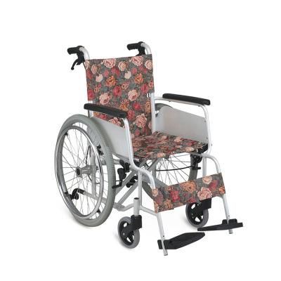 Fashion Leisure Lightweight Aluminum Handicapped Wheelchair for Elderly