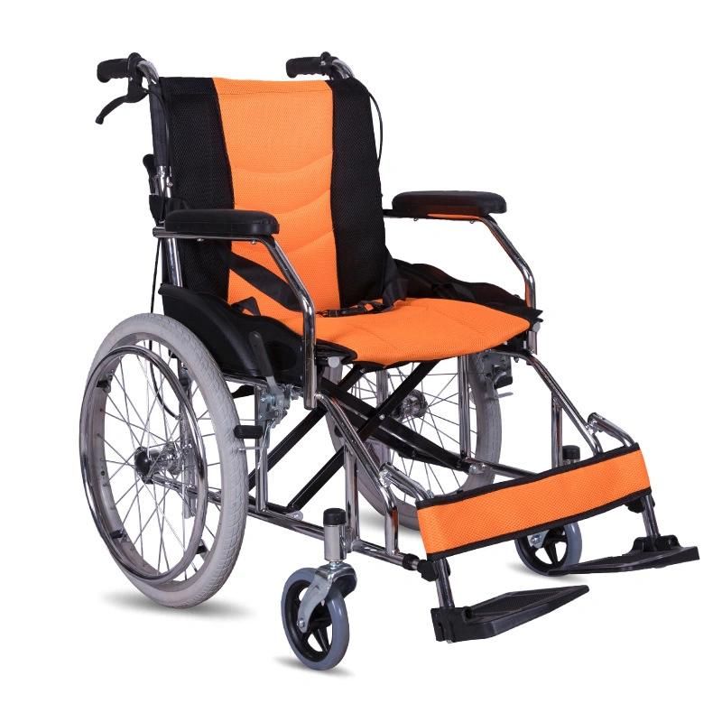 New Aluminium Alloy Manual Wheelchair for The Elderly 5 Colors Disabled Foldable Portable Inflatable Wheelchair