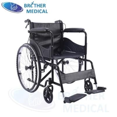 Portable Folding Manual Chrome Frame Cheap Price Wheelchair for Elderly CE