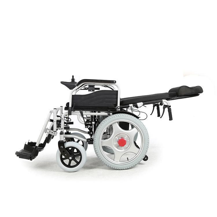Ultra Strong Fame, Patented Design, Comfortable Drive, Portable and Foldable Electric Wheelchair with 10′ ′ Quick Release Motors with Ce TUV