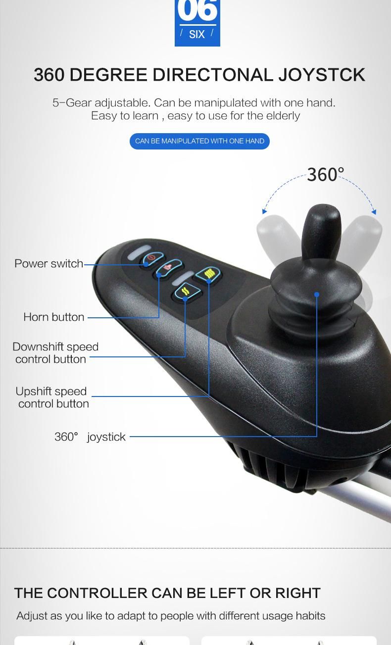 Hanqi Hq101L High Quality Foldable Electric Wheelchair for Adults and Seniors