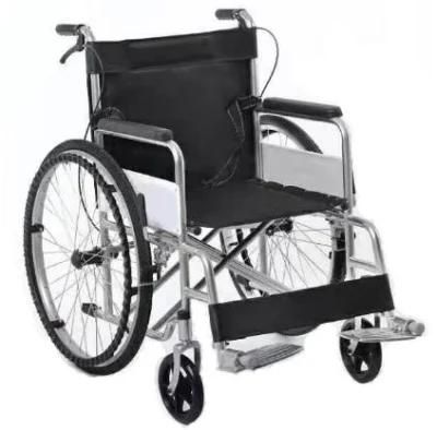 Medical Foldable Light Weight Manual Steel Wheelchair for Disabled People with CE