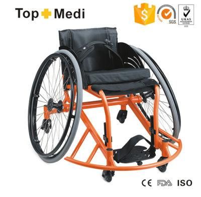 Aluminum Manual Basketball Sport Wheelchair for Handicapped Outdoor