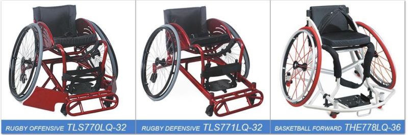 Comfortable Leisure Sport Aluminum Manual Wheelchair for Disabled