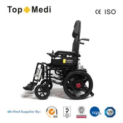 New Electric Topmedi China Reclining Wheelchair with Commode Wheel Chair