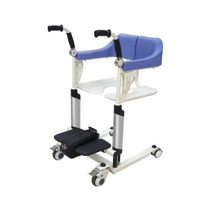 ISO Approved Transfer Wheelchairs Transferring Patient to Wheelchair with Seat Commode Chair