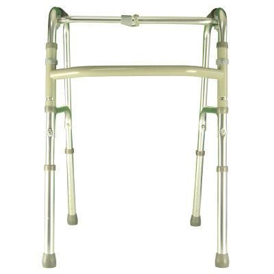 Stainless Steel/Aluminum Alloy 4 Wheel Fold Walkers Walking Aid Stick