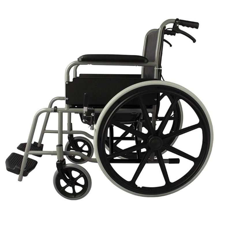 Wheelchair Commode Chair Dual Purpose Easy Disassembly Easy to Clean Foldable and Non-Slip Manual Wheelchair Folding Wheelchair