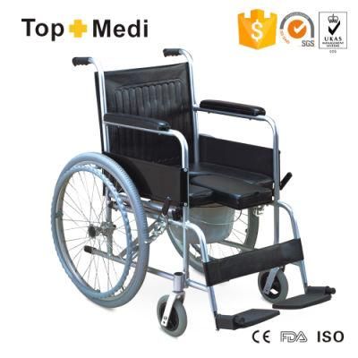 Commode Wheelchair with U Shape Commode Seat