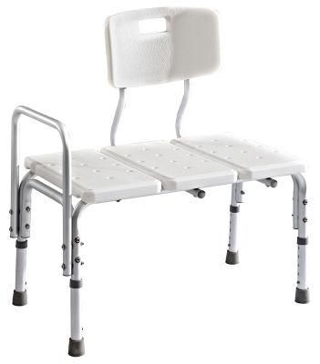 Aluminum Ducha Bathroom Wide Seat Folded Transfer Chair Disable Bath Bench Heavy Duty Orthopedic Shower Chair for Elderly Obese Fat People