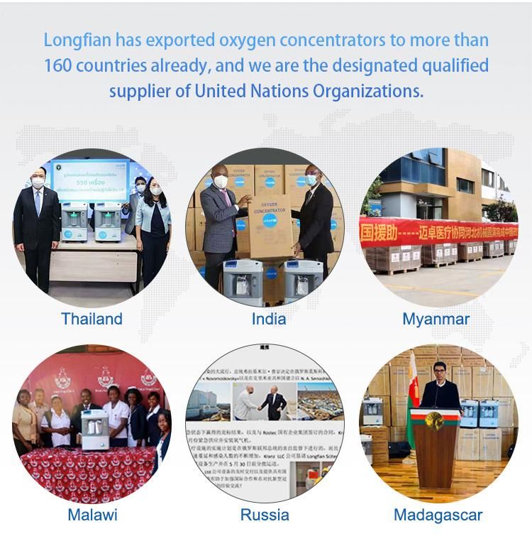 Longfian 5 Liter Medical Oxygen Generator Dual Flow Home