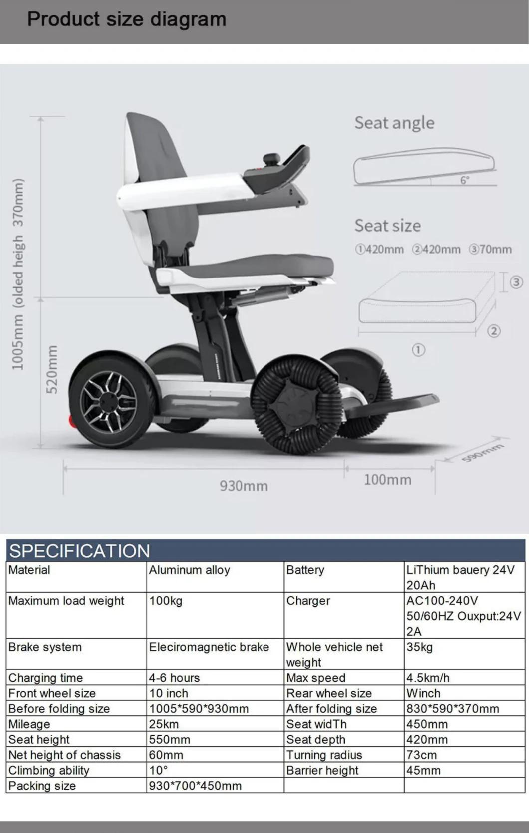 360 Turning Wheels Disabled Wheel Chair Limited Space Using Electric Scooter Mobility