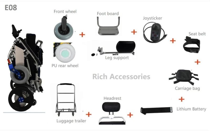 New Lightweight Power Assist off Road Electric Wheelchair for Distabled Handicapped with Ce