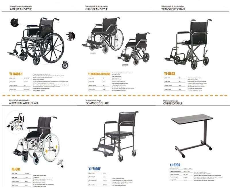 Top Sale Stainless Steel Manual Folding Wheelchair Price