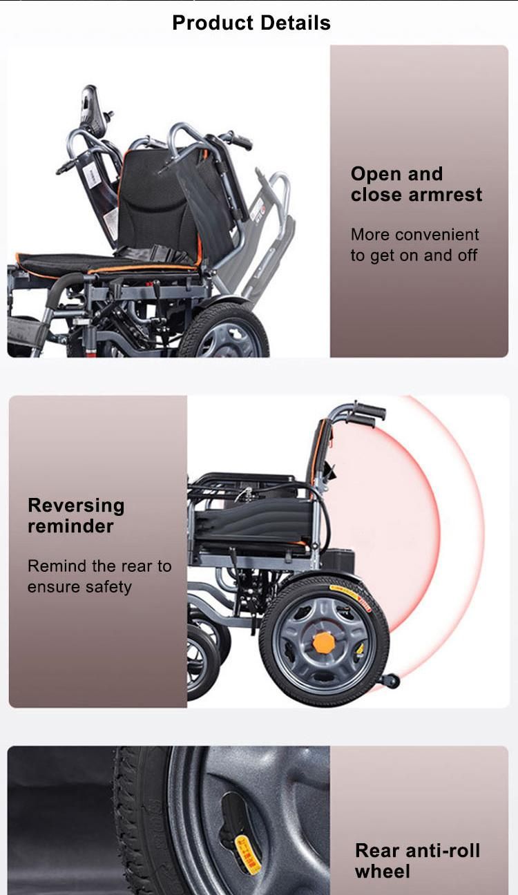 CE Approved Aluminium Alloy Folding Scooter Disabled Aluminum Medical Equipment Electric Power Wheelchair Manufacture
