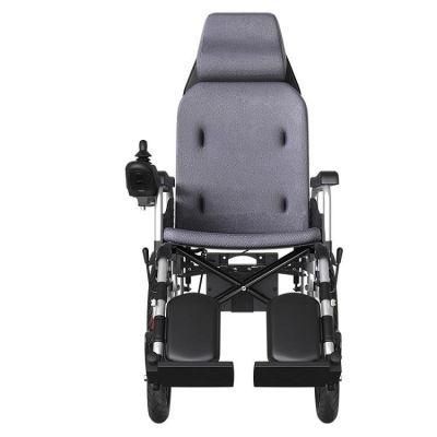 with CE Certificated Rehabilitation Therapy Supplies Motorized Folding Electric Wheelchair for Adults