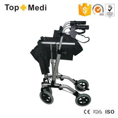 100kg Loading Capacity 58cm Overall Width Easy Folding Rollator Walker