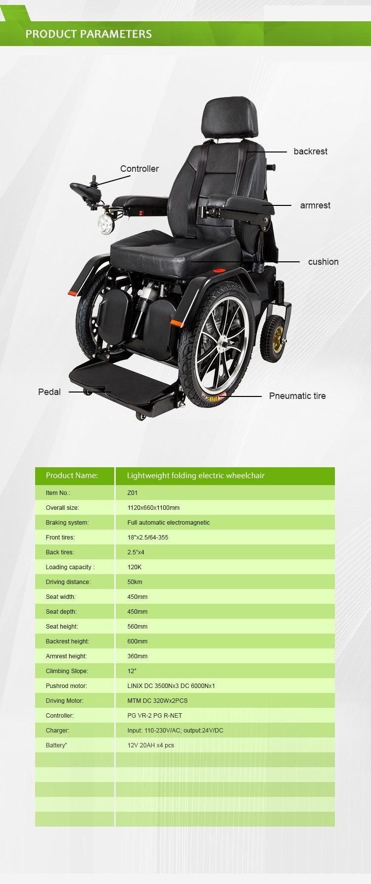 Linax Retracting Motor 40ah* 4PCS Battery Standing Electric Wheelchair