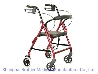 Best Seller Lightweight Mobility Four Wheel Rollator Walkers with Seat