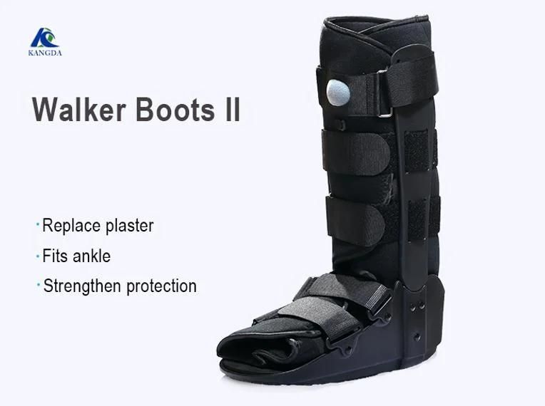 Rebound Air Walker Boot with Compression Adjustable Comfortable Straps & Air Pump Rocker Bottom