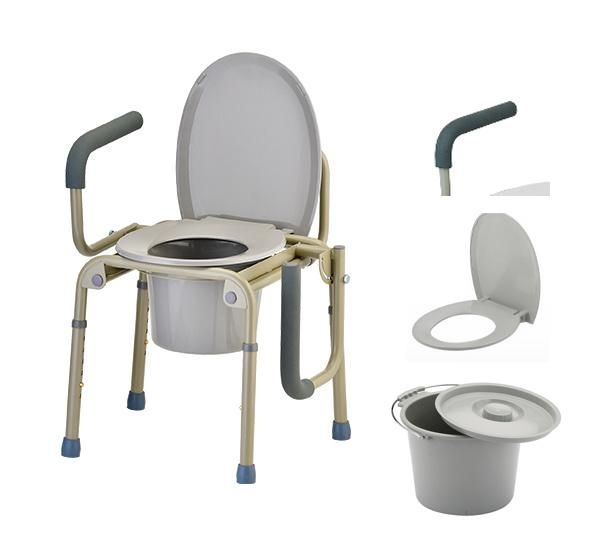 Commoda Chair Steel Drop-Arm Commode