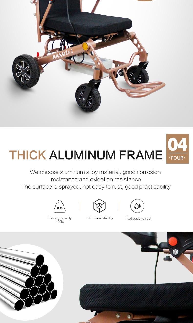 Hq123L High-Quality Electric Wheelchair with Electromechanical Folding