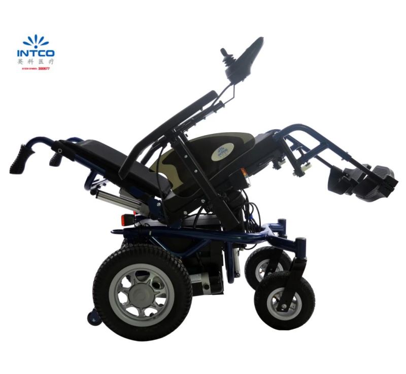 Steel Electric Power Wheelchair with Automatic Reclining and Tliting Function