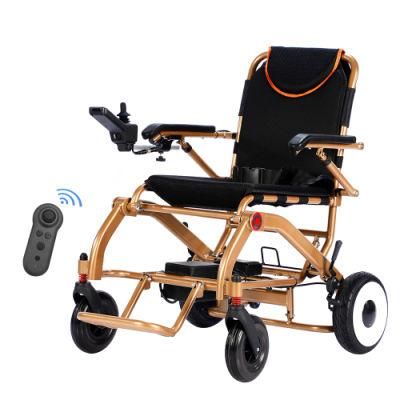 Aluminum Alloy Light Weight Electric Wheelchair with Remote Control and Hub Brushless Motor 500W and 15.6ah Li-Battery