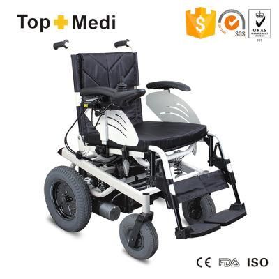 Topmedi Powder Coating Steel Electric Power Wheelchairs with Light