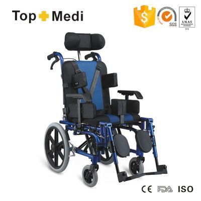 Medical Products Aluminum Reclining Children Cerebral Palsy Wheel Chair for Disablities