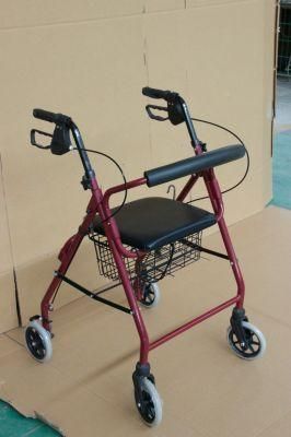Aluminum Lightweight Rollator 4 Wheel Walker with Seat