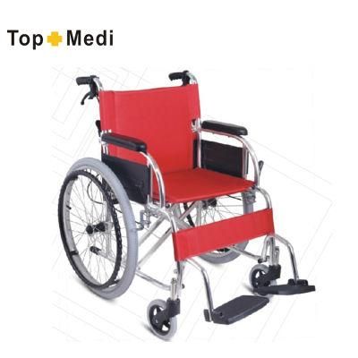 China Medical Equipment Light Weight Drop Back Handle Wheelchair with United Brake