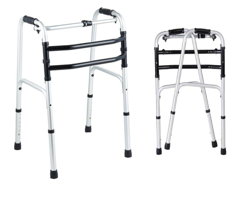 Rollator Walker Lightweight Aduminum Adult Singe Button Folding Walker