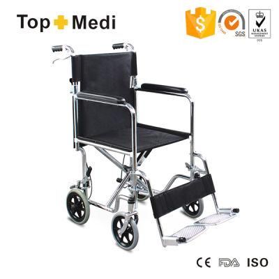Transit Light Weight Manual Wheelchair with Chromed Steel Frame