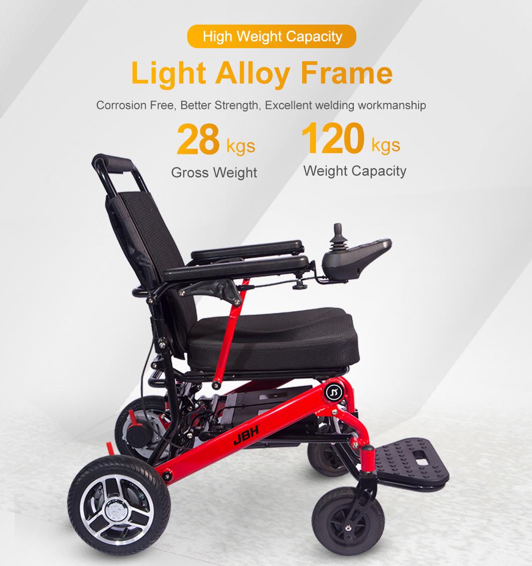 Hot Selling Handicapped Electric Folding Power Automatic Wheelchair with Joystick Controller